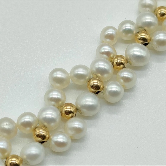 Jewelry Necklace Pearl Silver Yellow Gold Whites